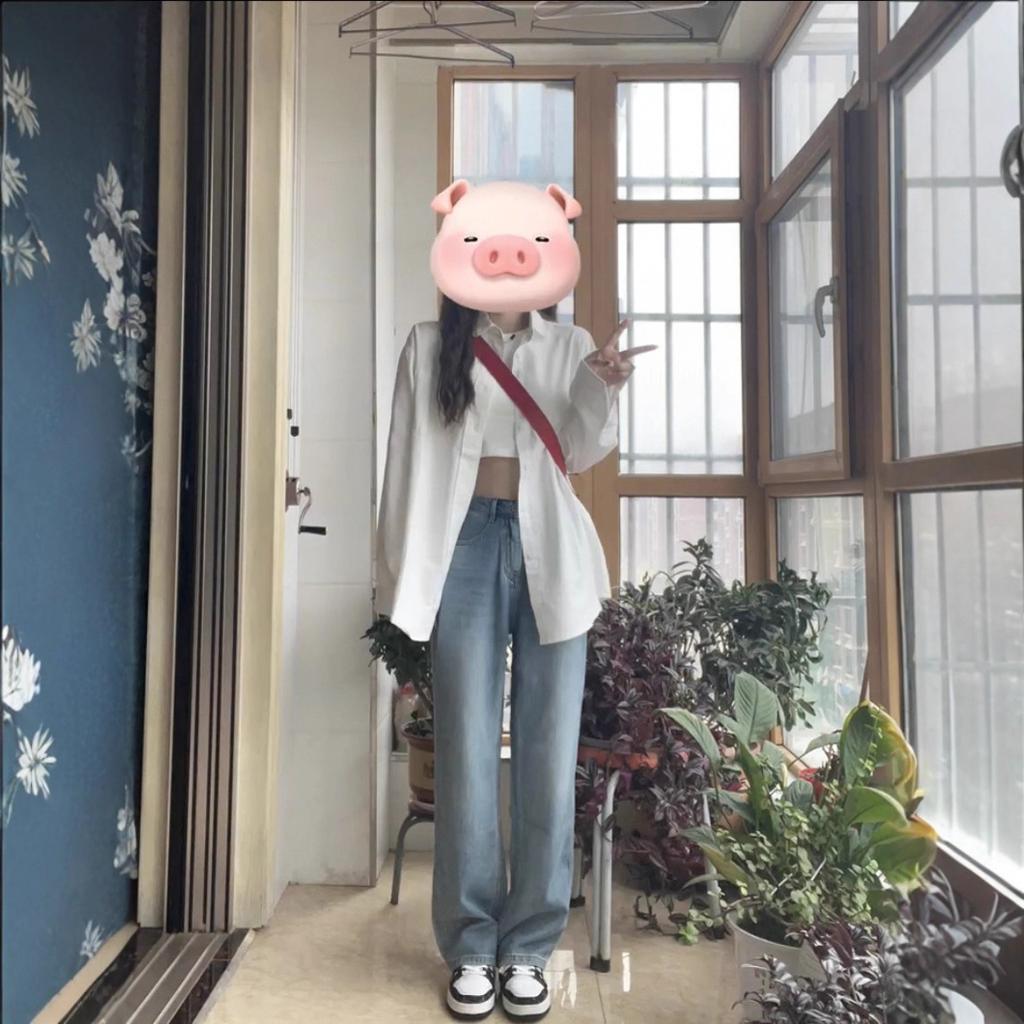 White Shirt Jacket Early Autumn 1116 New Solid Color Shirt Casual Loose Top Women's Spring and Autumn with Long Sleeves
