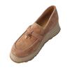 Retro thick-soled woven heightening versatile loafers women's 2025 autumn new small lazy commuter fisherman shoes