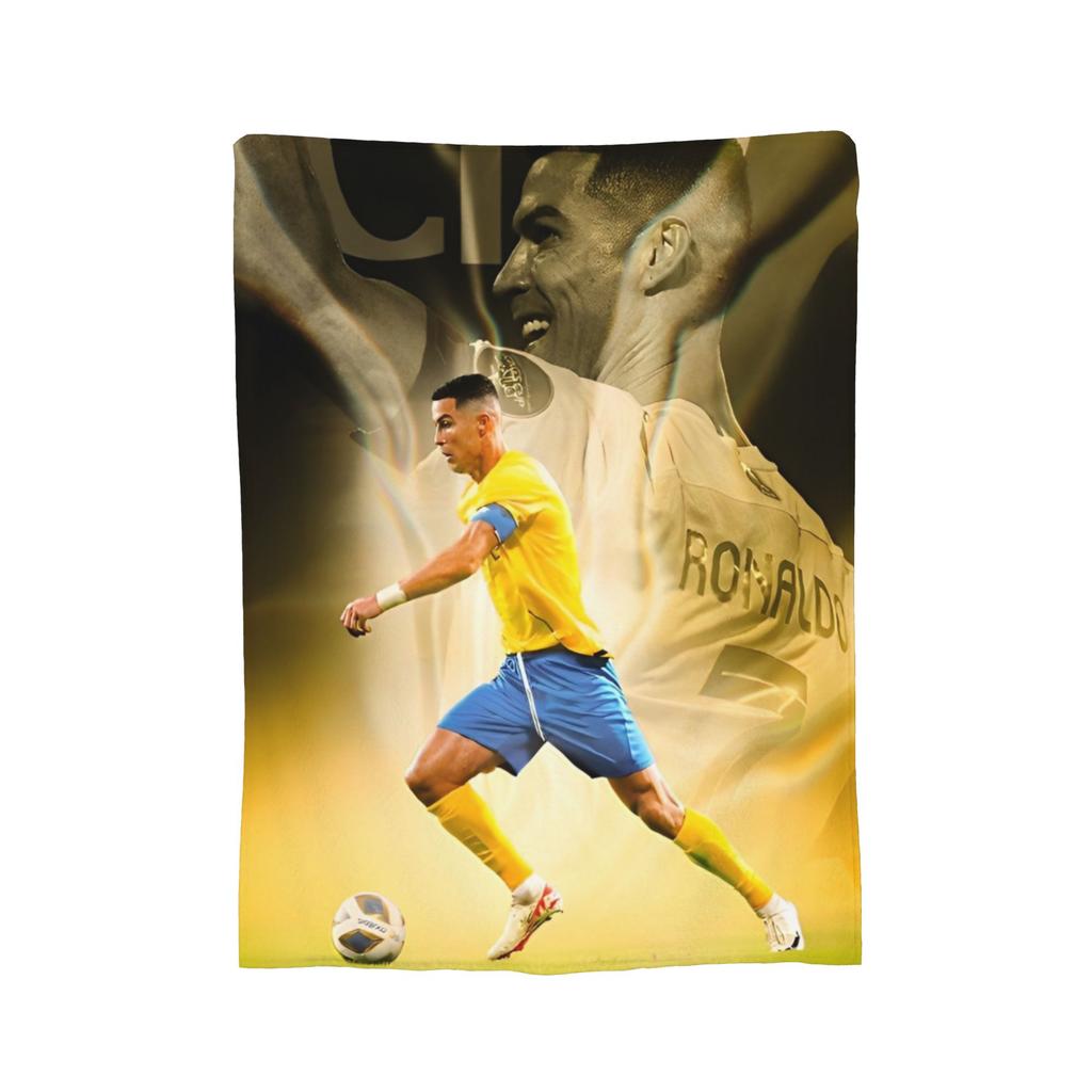 CR7 Football Blanket Cover Fleece Throw Blanket Bed Sofa Printed Soft Warm Bedspreads,