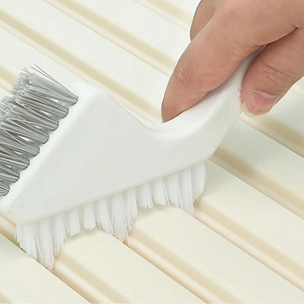 3 In 1 Heavy Duty Cleaning Brush Set for Toilet Floor Crevice Window Bath Tile Stiff Bristles