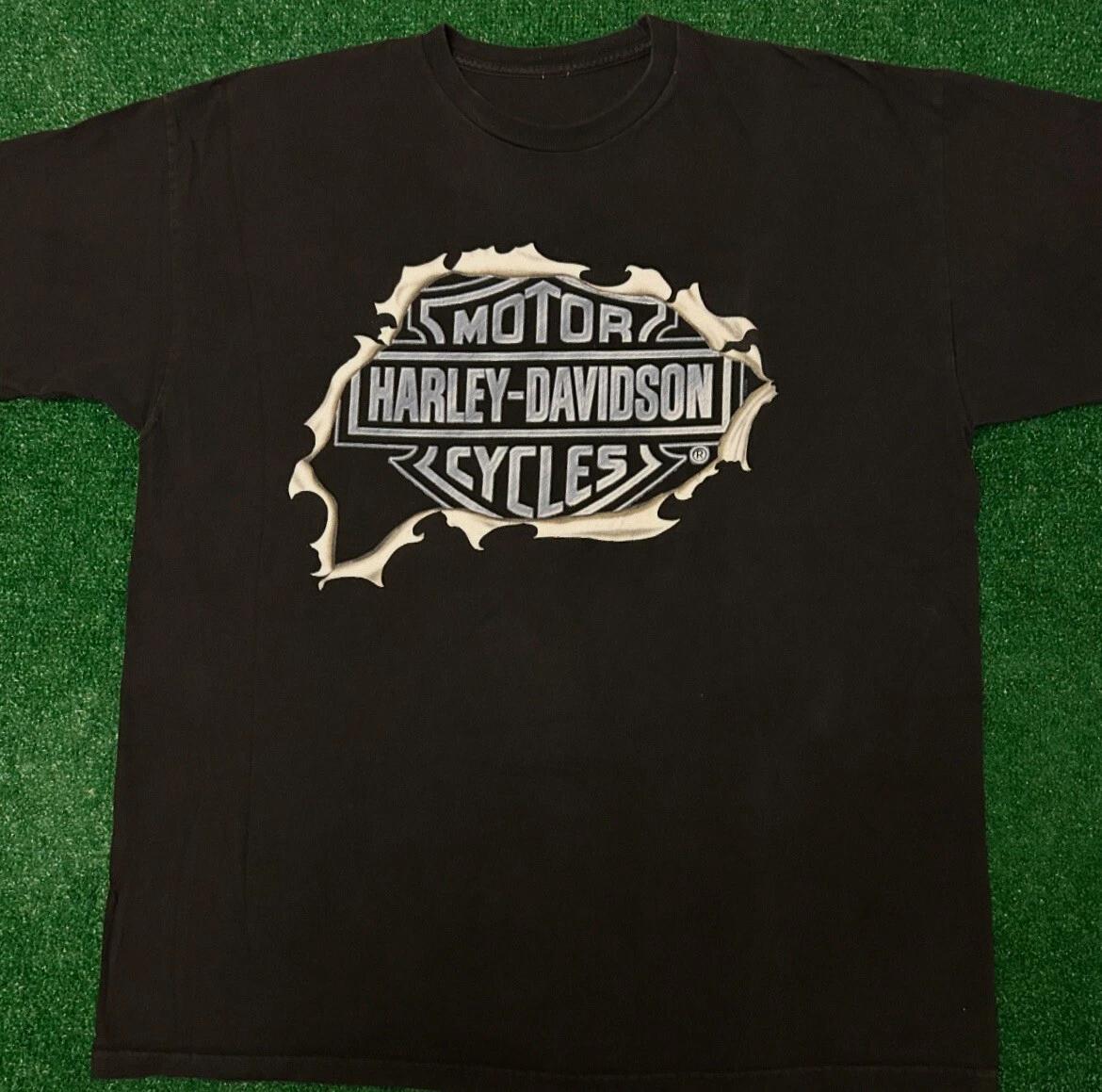 Vintage 90s Y2K Harley Davidson Biker Break Through Logo VTG 2011 Shirt Size XL 3XL