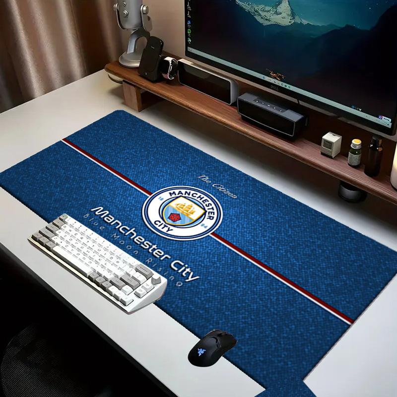 Manchester City Crest Mouse Pad Office Desk Mat, Gaming Mouse Pad Mousepad, Keyboard pad,Heavy-Duty Non-Slip Rubber Backing, Gift