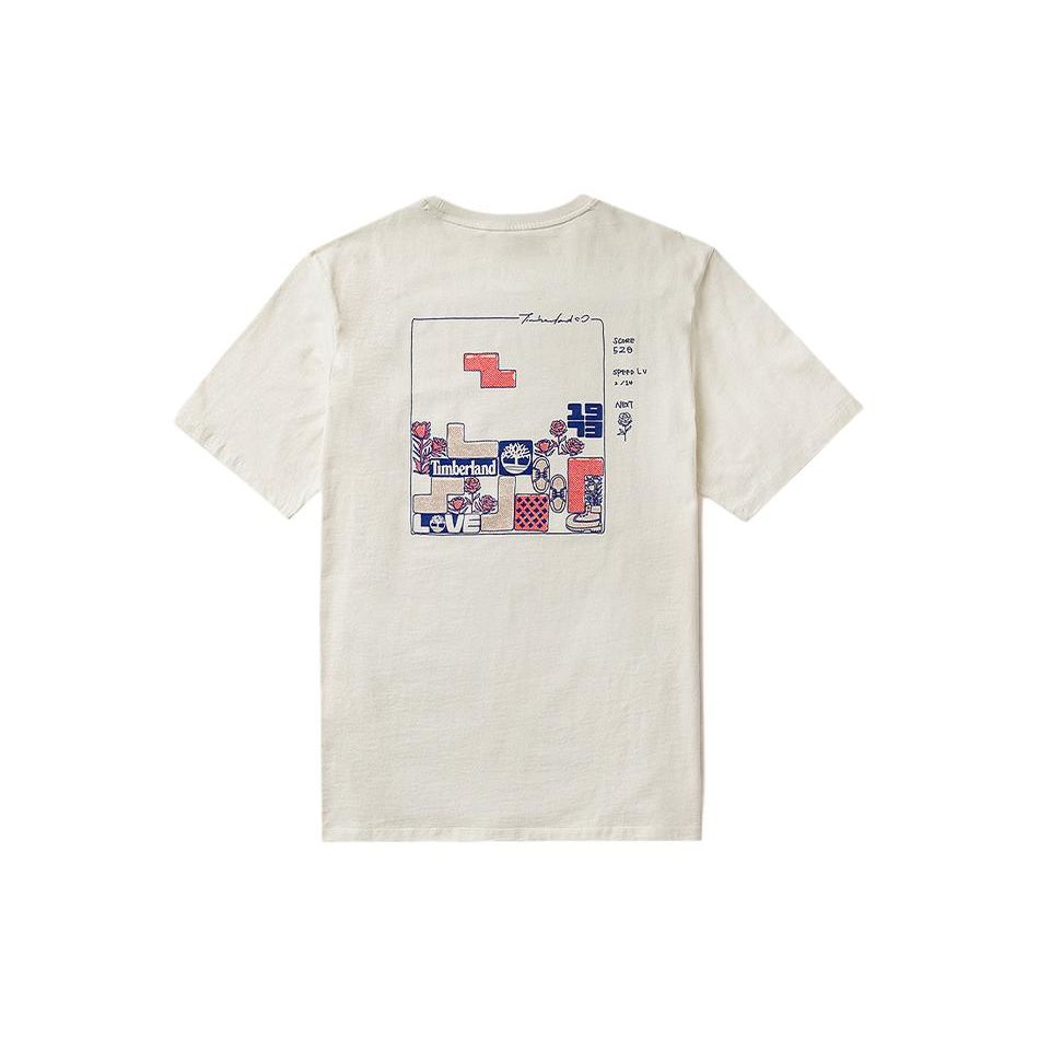 

Timberland Printed Casual Round Neck Short Sleeve T-Shirt Men Tops Vintage-White A66BB-CM9 L