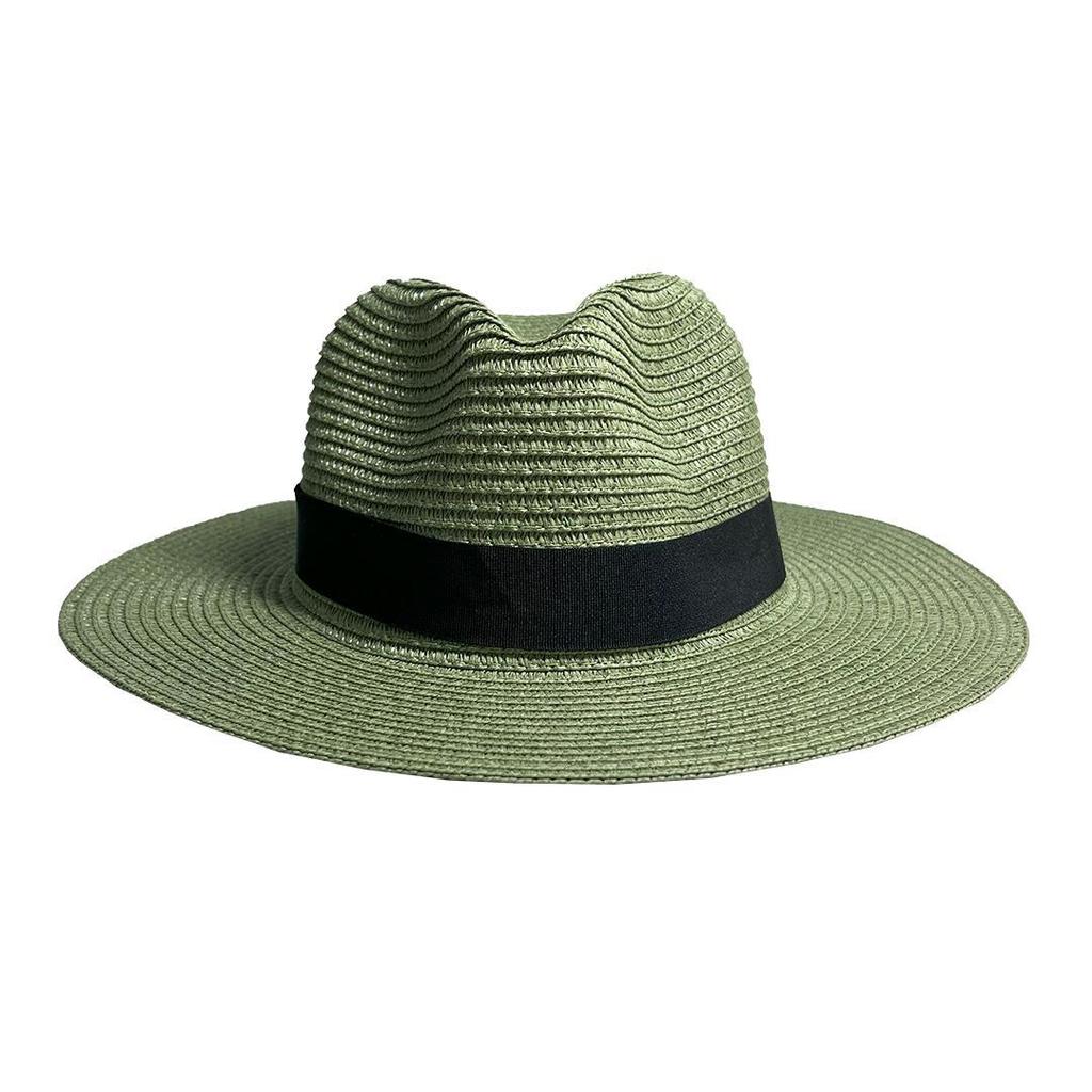 Panama straw hat sunscreen straw hat sunshade top hat seaside straw wide brim sun hat tourist beach hat
