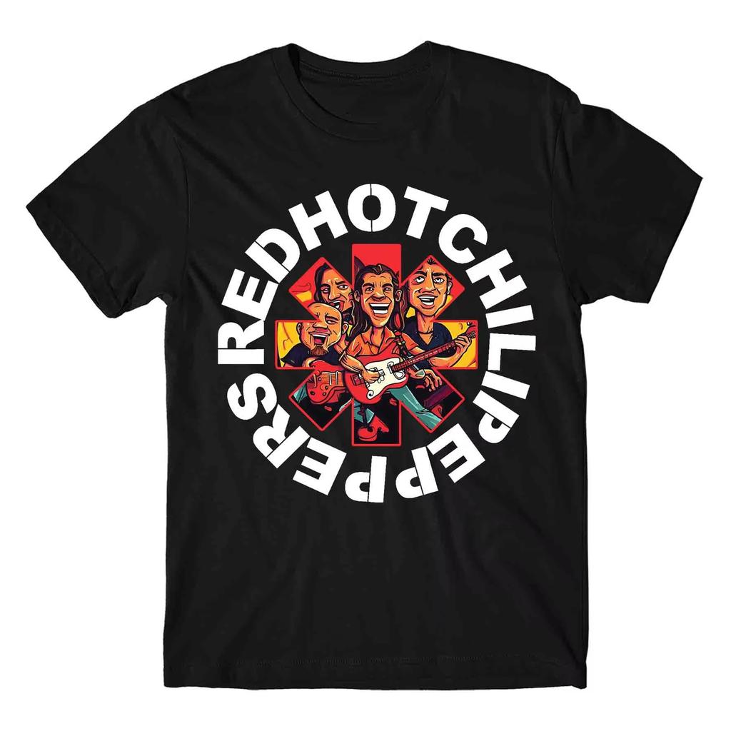Red Hot Chili Peppers RHCP Band Shirt Unisex Cotton Y2k Popular Unisexs Clothing Womens Summer TShirt HighQuality Fans Gifts