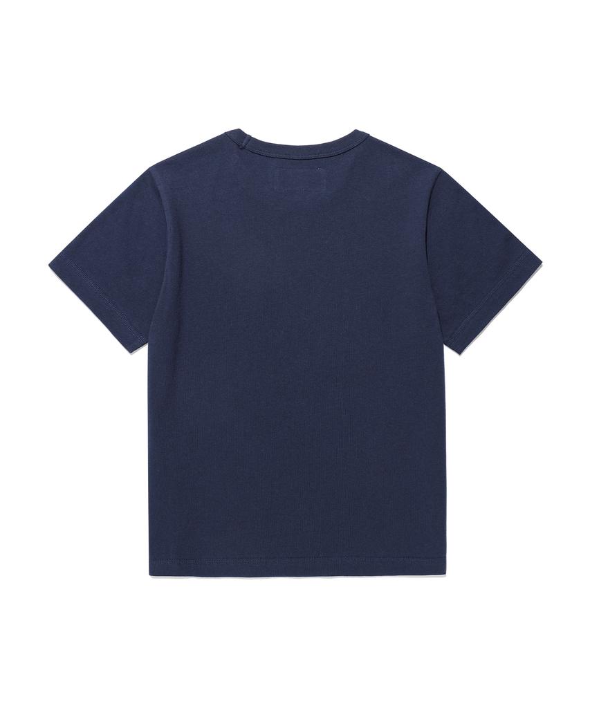 AECA (Woman) Aeca Symbol Felt Half Sleeve Tee-Navy