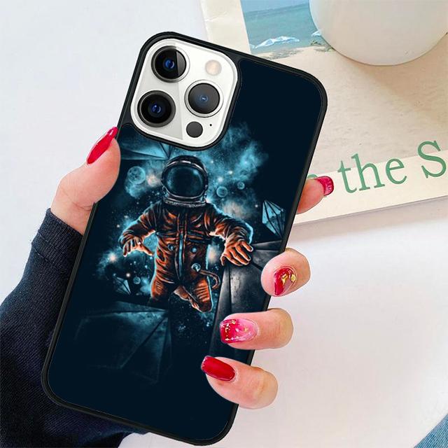 Space Astronaut illustration Coque Shell For iPhone 17 Air 15 16 14 13 12 Pro Max 11 Pro Max Plus Phone Case Cover