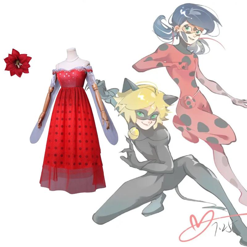 Miraculous Tales Of Ladybug Cat Noir Girl Cosplay Dress Material Fantasy Theme For Role Play And Cosplay Events