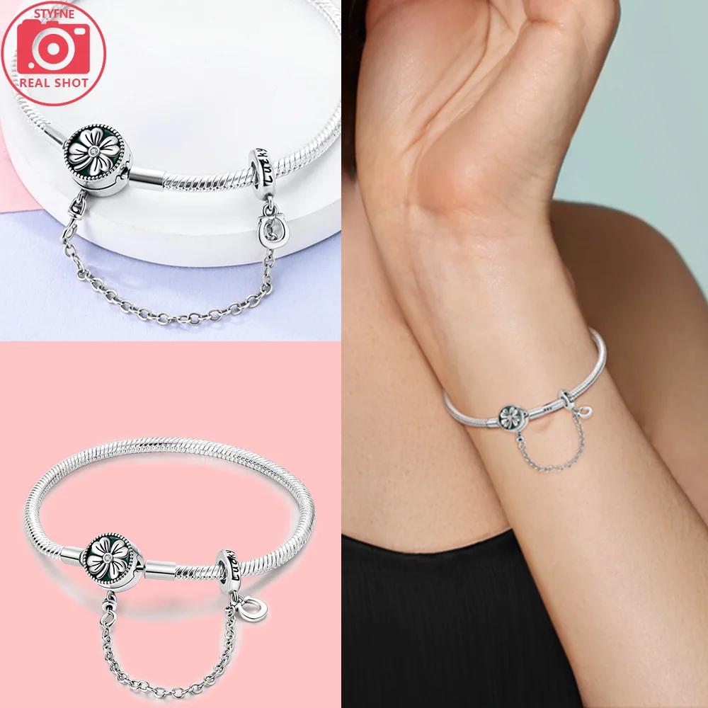 Sliver Bracelets Heart Lucky Eyes Bracelets Female Anniversary Party Fine Bracelets Bangles Jewellery Gifts for Women