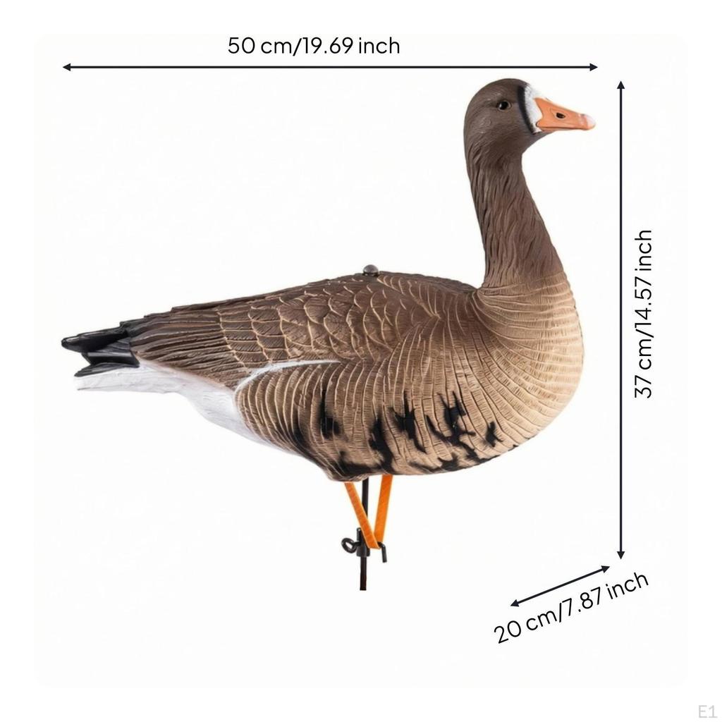 Ganzen lokvogel met paal Realistisch model Handgeschilderd Watervogel lokmiddelen voor jagers, Jacht,
