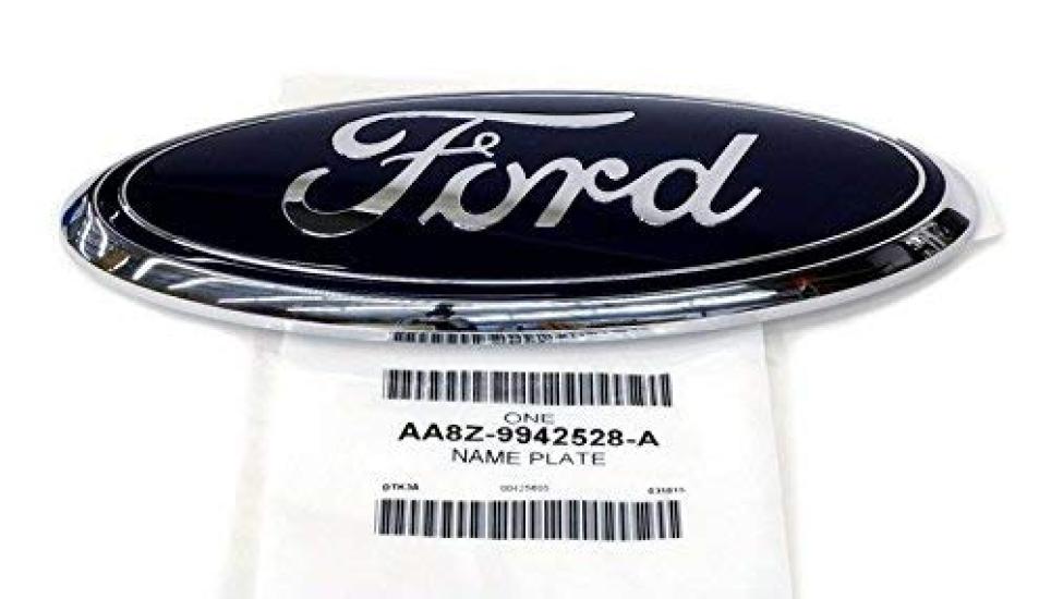 Оригинальный значок-эмблема Ford для передней решетки или задней двери багажника, овальный, 9 дюймов синий