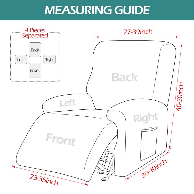 Printed Recliner Sofa Cover Stretch Reclining Seats Cover For Living Room Non -Slip Relax Lazy Boy Armchair Covers For Home Decor
