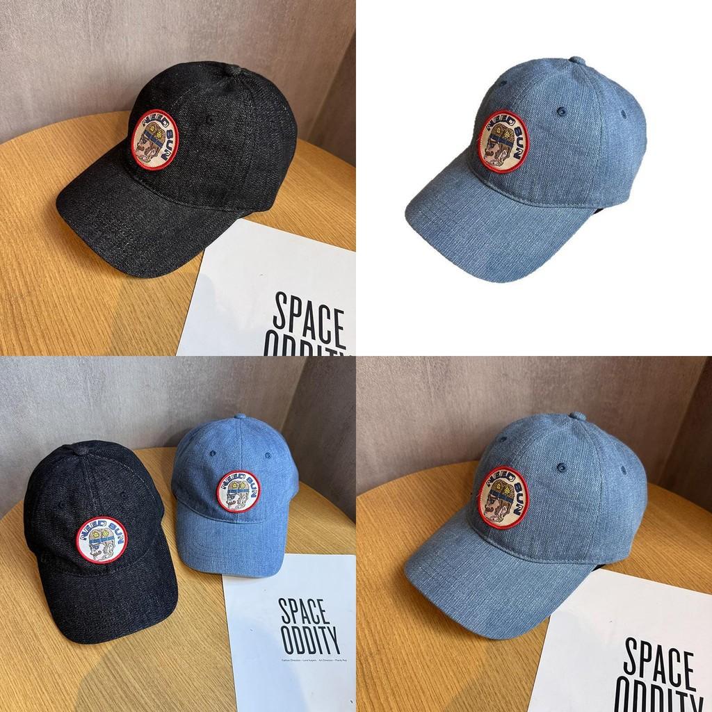Embroidered Denim Baseball Cap With Breathable Sunshade For Summer And Casual Wear