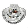 Kovbojský klobouk se zrcadlovými dlaždicemi Reflexní disco koule Lesklý pro účastníky večírků, festivalů,