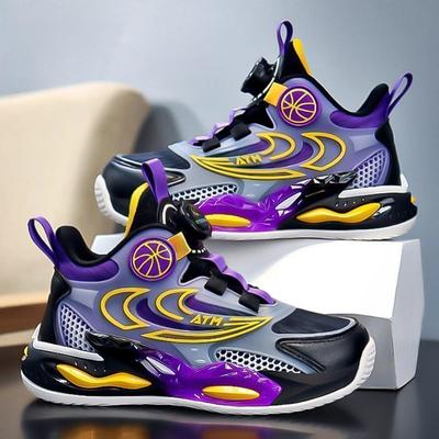 Children's Basketball Shoes 2025 Autumn Breathable Ins Boys' Sports Shoes Ultra-light Non-slip Trend Soft Sole Medium and Older Children's Shoes