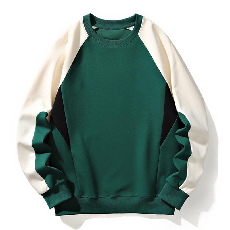 

Мужская модная толстовка с капюшоном - повседневный свободный крой, весна/осень Small темно-зеленого