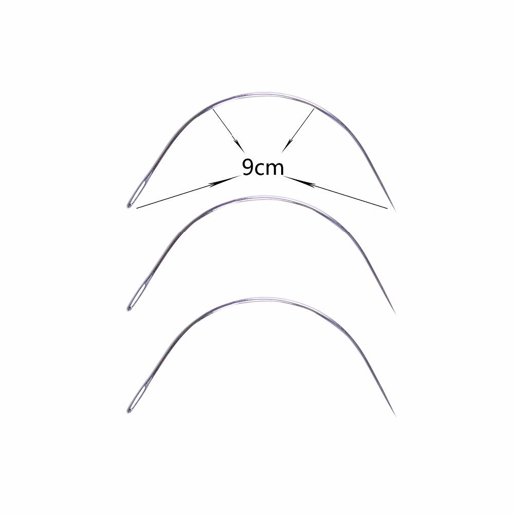 12pcs 9cm Long C TYPE Curved Needles Hair Weaving Thread Sewing Needles for Hair Extension Tool Ordinary Small Packet