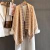 Autumn and winter new geometric thousand bird grid double-sided imitation cashmere scarf women's thickened warm shawl travel photo scarf