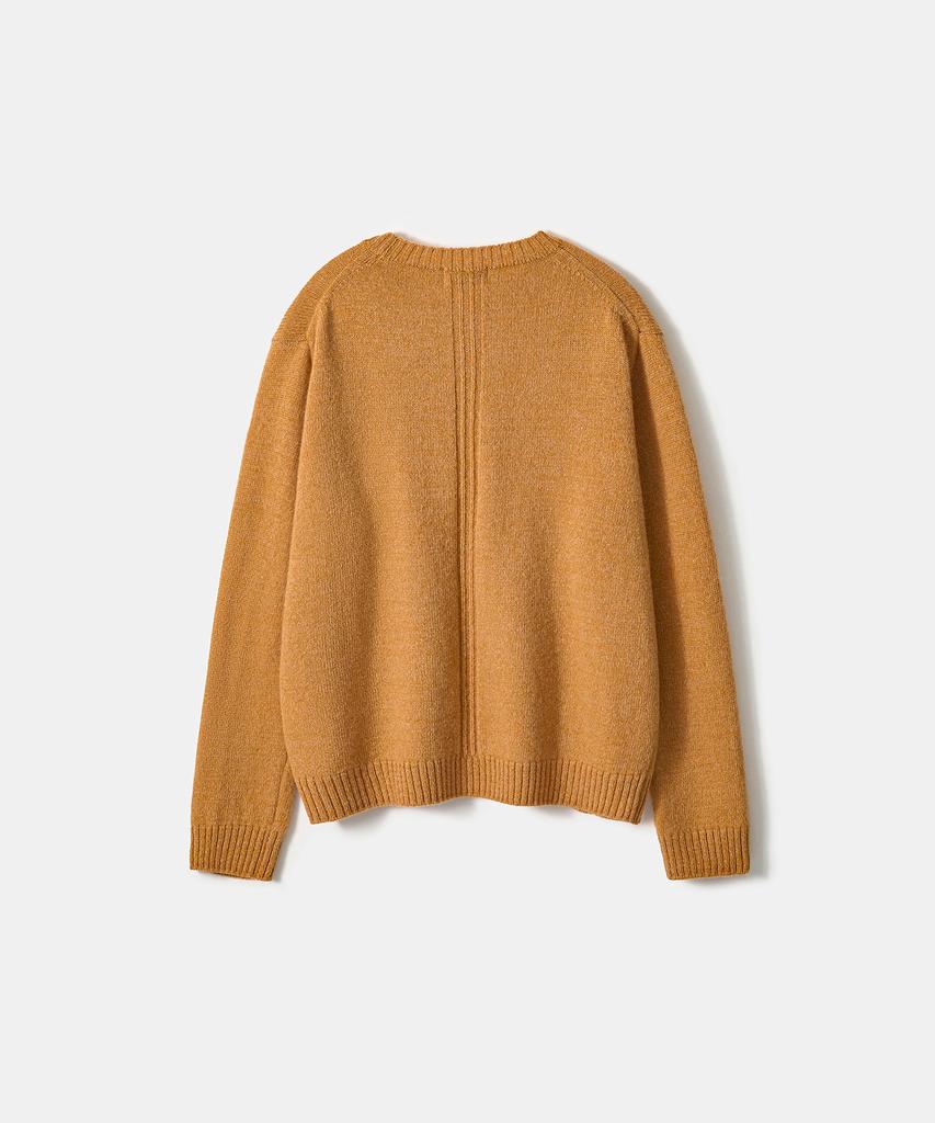 TRIP LE SENS [100% Wool] Pure Light Round Knit_Sunset Orange