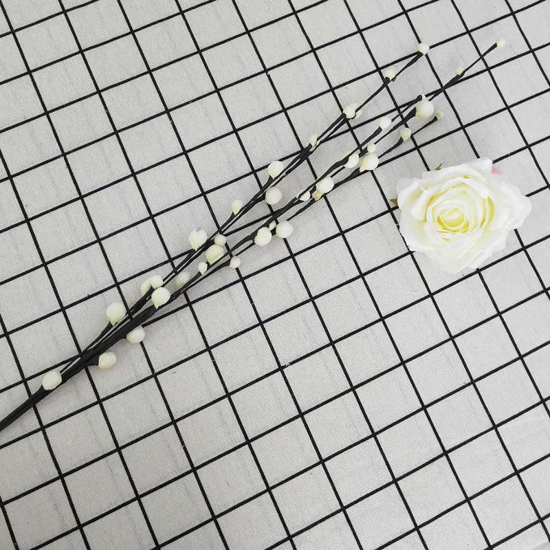 Doğrudan Satış Yeşil Bitkiler Üst Düzey Simülasyon Gümüş Söğüt Yapay Çiçek Simülasyon Çiçek Dalı Erik Tomurcuğu Modern Ev Dekorasyonu