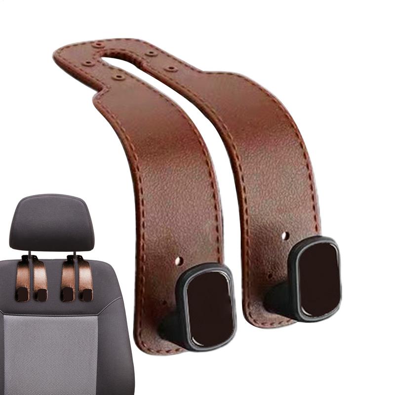 Car Purse Hook PU Leather Purse Holder for Car Versatile Hanger Storage Organizer for Trunk Vehicle Organization Accessories