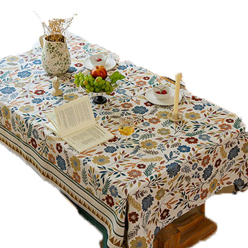 French Pastoral Embroidered Tablecloth High-End Dining Table Square Table Round Table Coffee Table Rectangular Tablecloth Dining Table Cloth