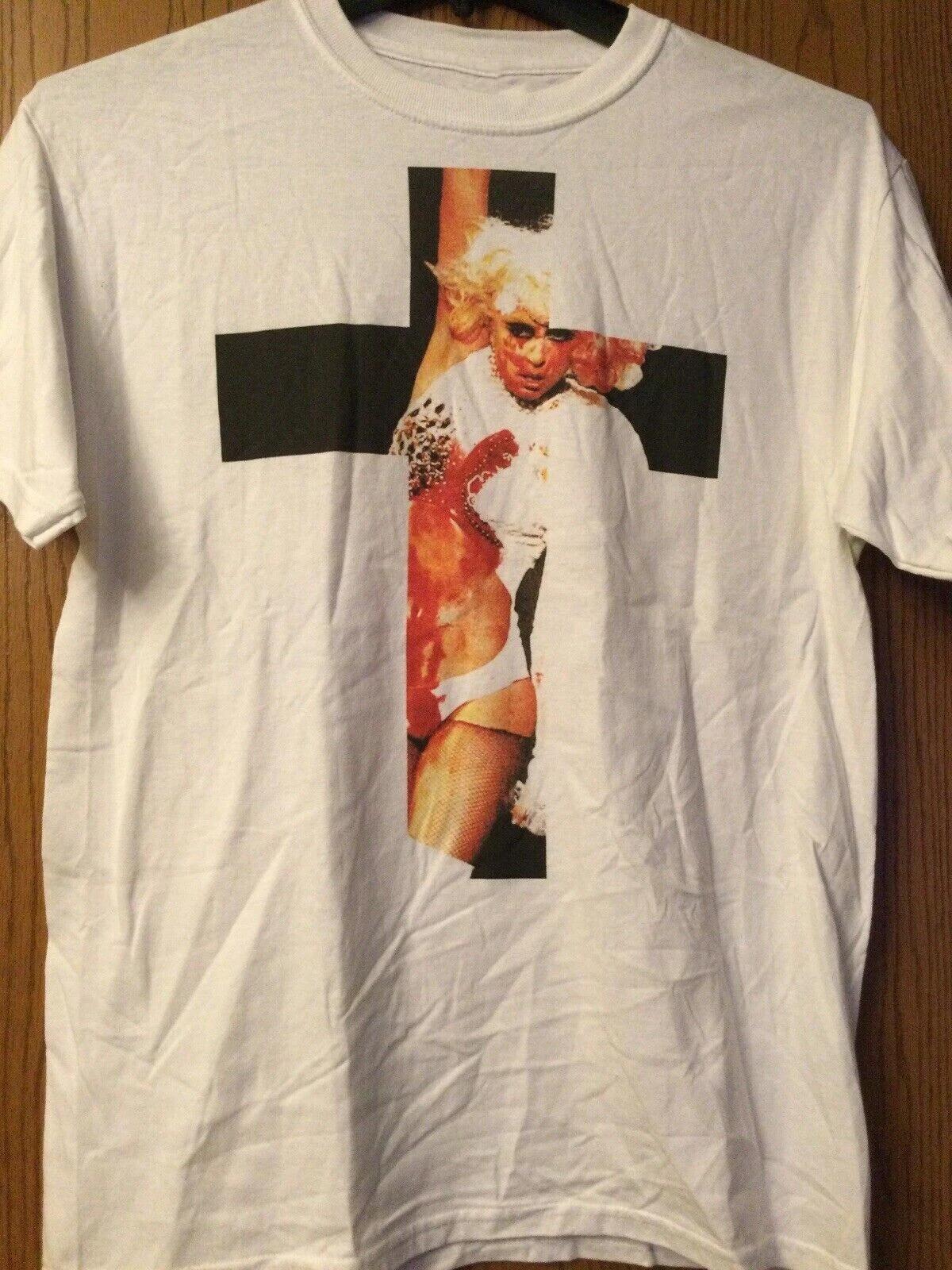 Lady Gaga Bloodied T-Shirt Unisex Cotton Tee For Fan S To 4XL M137 4XL