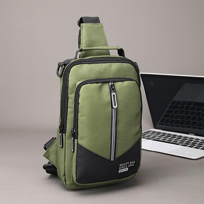 Breast bag men's new fashion casual Oxford cloth messenger bag outdoor multi-purpose shoulder messenger bag