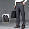 Pantaloni de costum casual de afaceri pentru bărbați, uni, talie înaltă, drepți, pantaloni formali de birou, costum pentru bărbați, în stil clasic, pantaloni lungi, plus dimensiune