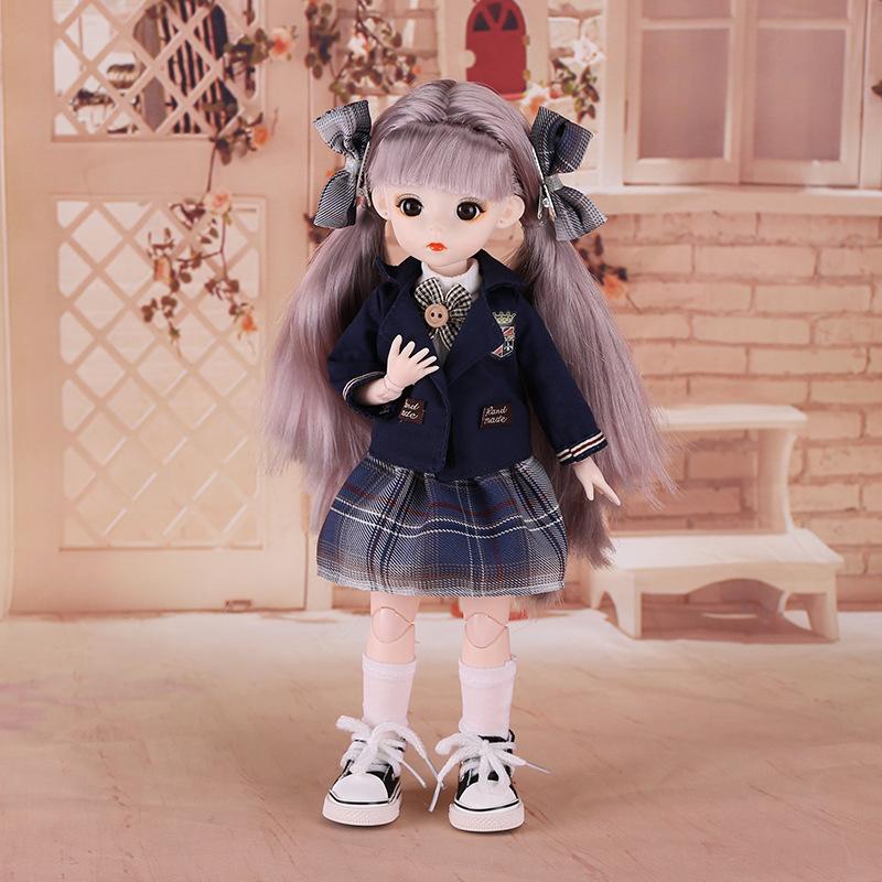 

30 см мини подвижная 21 шарнирная кукла игрушка для девочек 3D большие глаза BJD принцесса полная одежда коллекция платьев детская кукла подарок clothes and doll