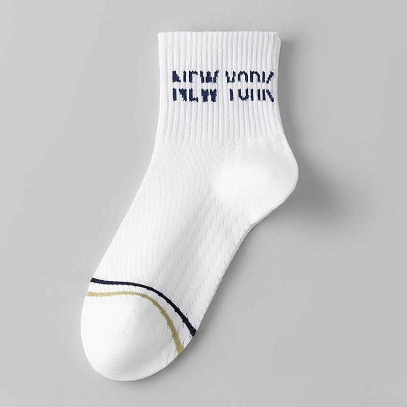 

Men s Pure Cotton Summer Lightweight Antibacterial and Deodorizing Moisture-absorbing Breathable Mesh Sports Socks, Short Tube Style 1 pair