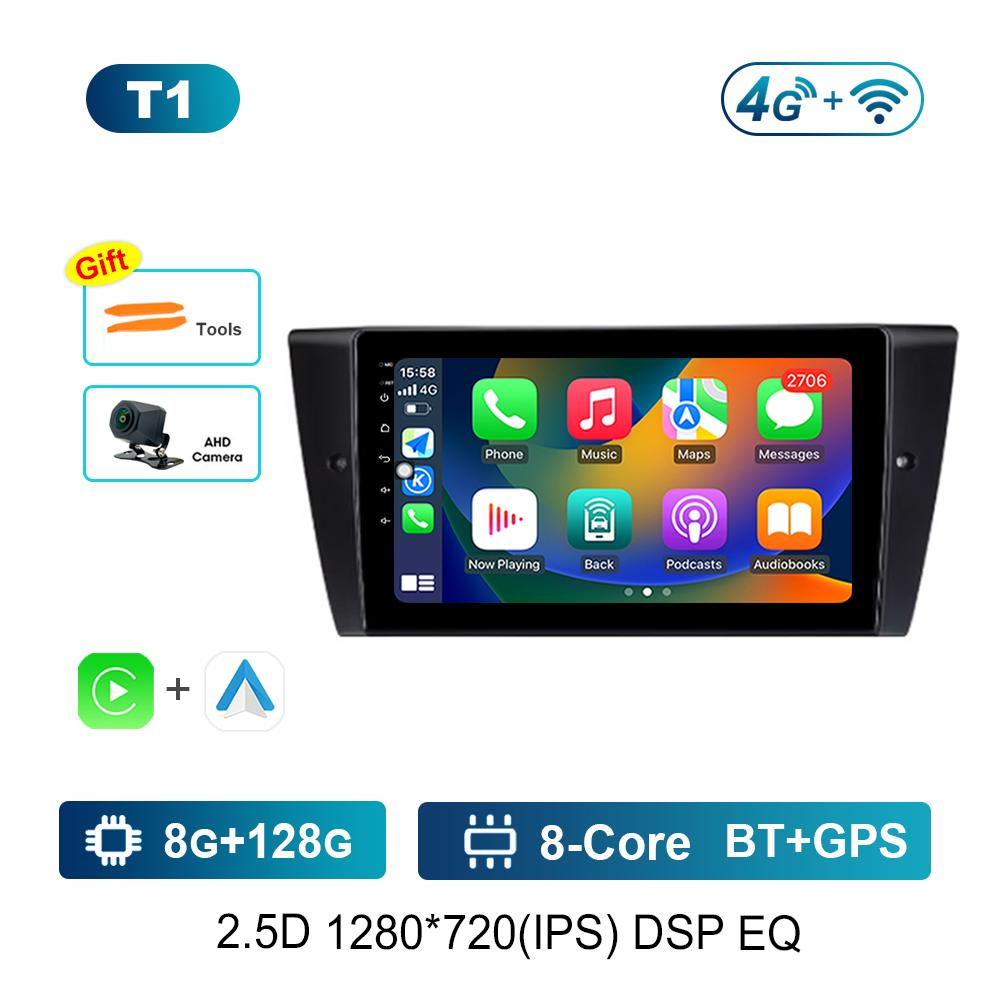 9 Inch for BMW 3-Series E90 E91 E92 E93 Android OS Car Audio Multimedia Player DSP Stereo Head Unit 4G Carplay IPS Screen WiFi