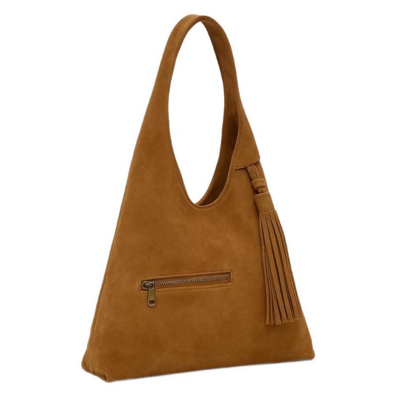 Frosted Leather Shoulder Bag Women's Tote Bag Large-capacity Commuter Bag Simple and Fashionable High-end Cowhide Portable Women's Bag