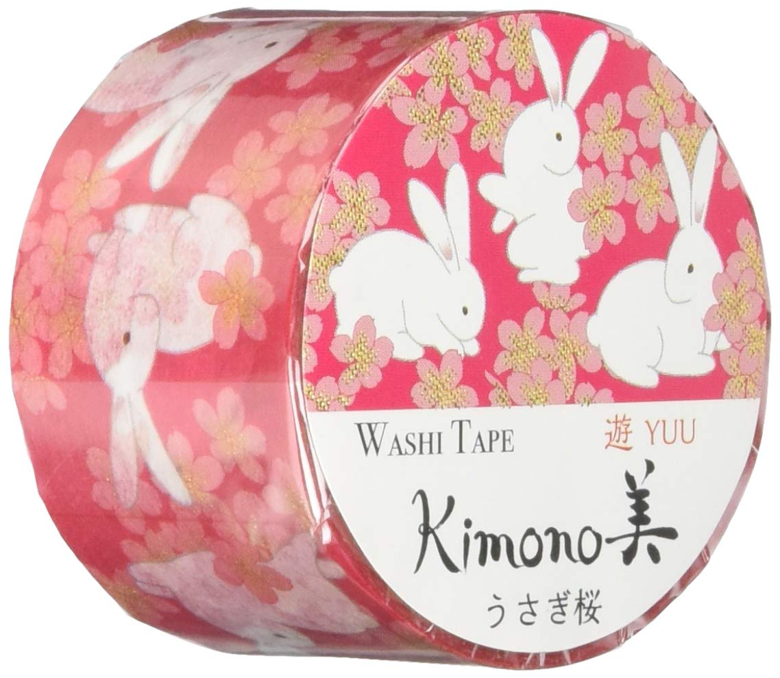 Kamiiso Sangyo Masking Rabbit and Cherry Blossom 25mm x Tape, Design, 5m, GR-2018