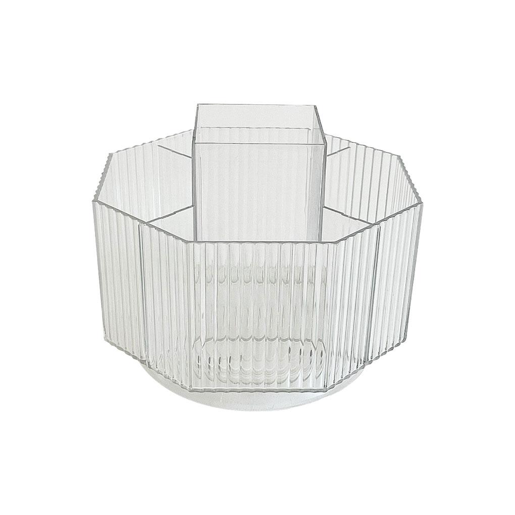 

Держатель для кистей для макияжа, вращающийся органайзер, держатель для стола, столешница для ванной комнаты, туалетный столик, декор, большая емкость прозрачный