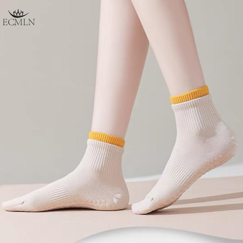 Women's Mid-tube Cotton Socks Pilates Fitness Dance Non-slip Socks Spring and Summer Adult Floor Socks