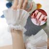 Nail Decorations For Nail Art Lace Fake Pleated Cuff Manicure Photography Props Fake Sleeves Nails Accessories Salon Supplies