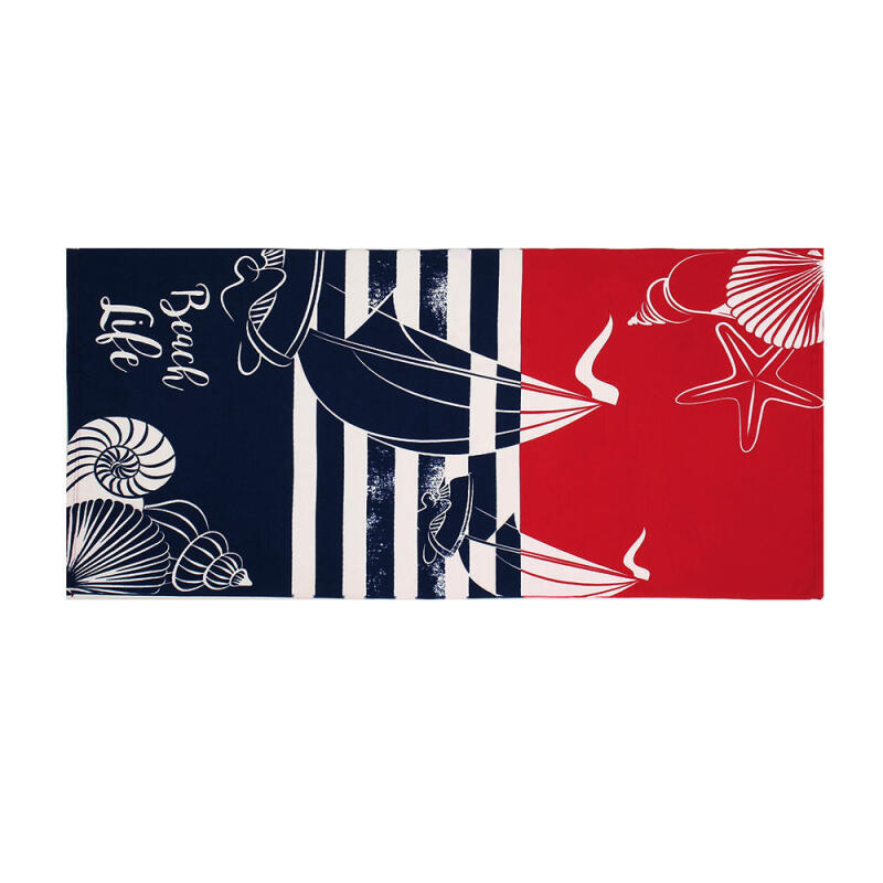 Microfiber Large Beach Towel (70x150cm) (Sailboat)