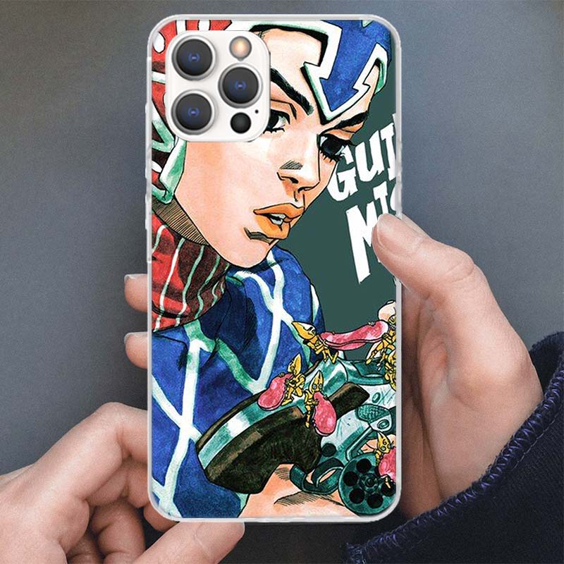 JoJo Adventure Guido Mista Phone Case For iPhone 17 16 15 14 13 12 11 Pro Max Mini Plus Air 7 SE 8 Soft Silicone Print Shell Fun