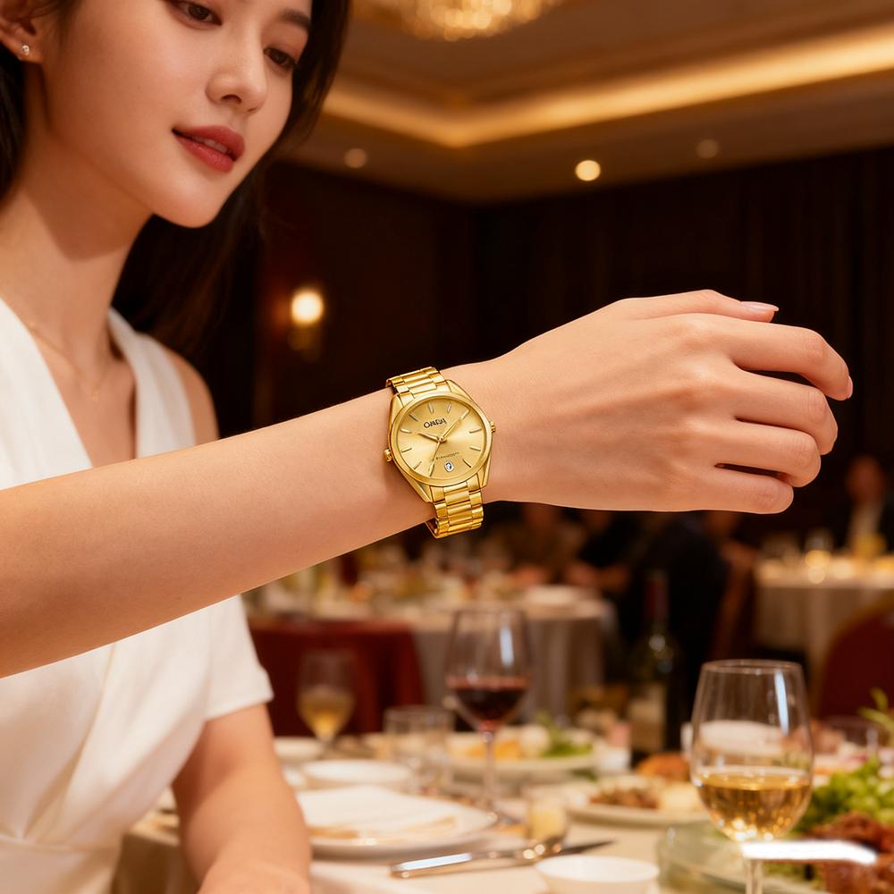 Luxury Women's Watch 34mm Fashionable Stainless Steel Rhinestone Pink Minimalist Girl Clock Outdoor Travel Women Wrist Watches