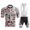 Cartoon Cycling Clothing Men Ropa Ciclismo MTB Cycling Clothes Short Sleeve Bike Short Maillot Ciclismo Jersey Set Cycling Suits