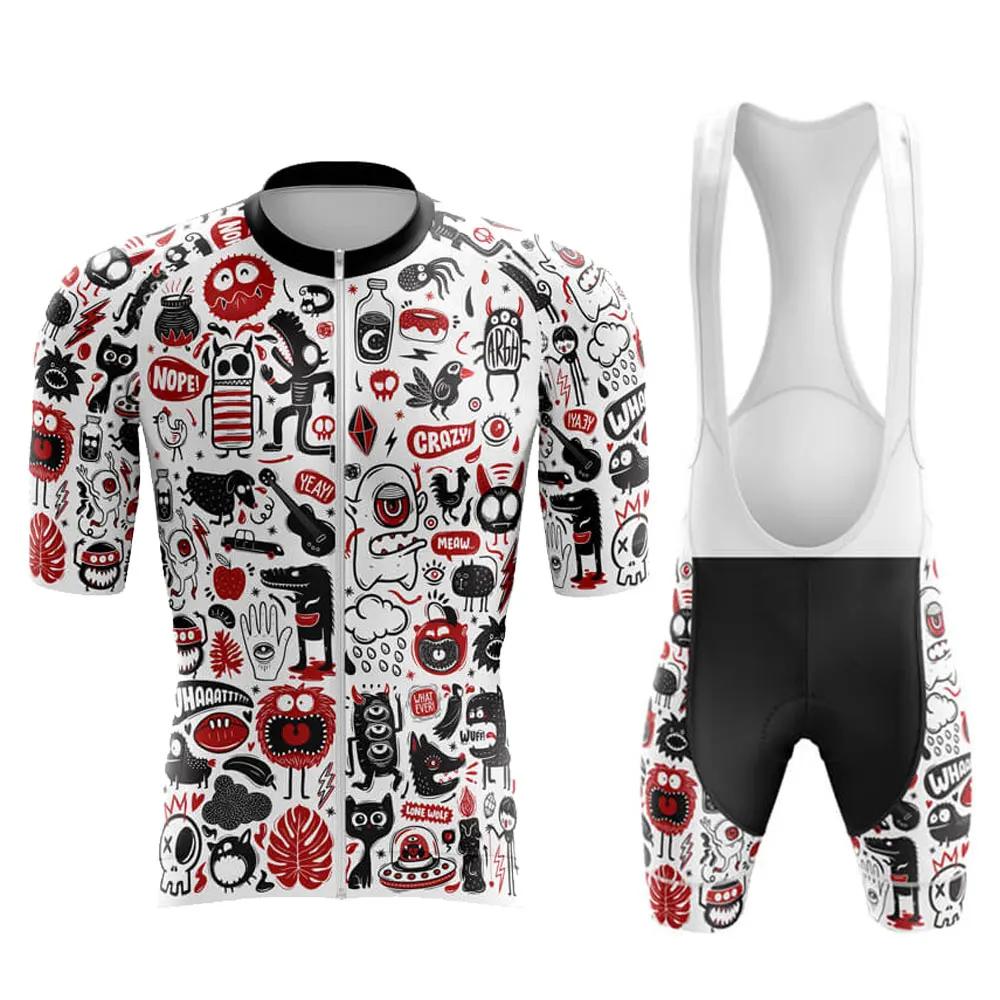 Cartoon Cycling Clothing Men Ropa Ciclismo MTB Cycling Clothes Short Sleeve Bike Short Maillot Ciclismo Jersey Set Cycling Suits