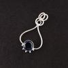 Round London Blue Topaz Gemstone Wife Gift Wedding Pendant 925 Sterling Silver PP-40-18