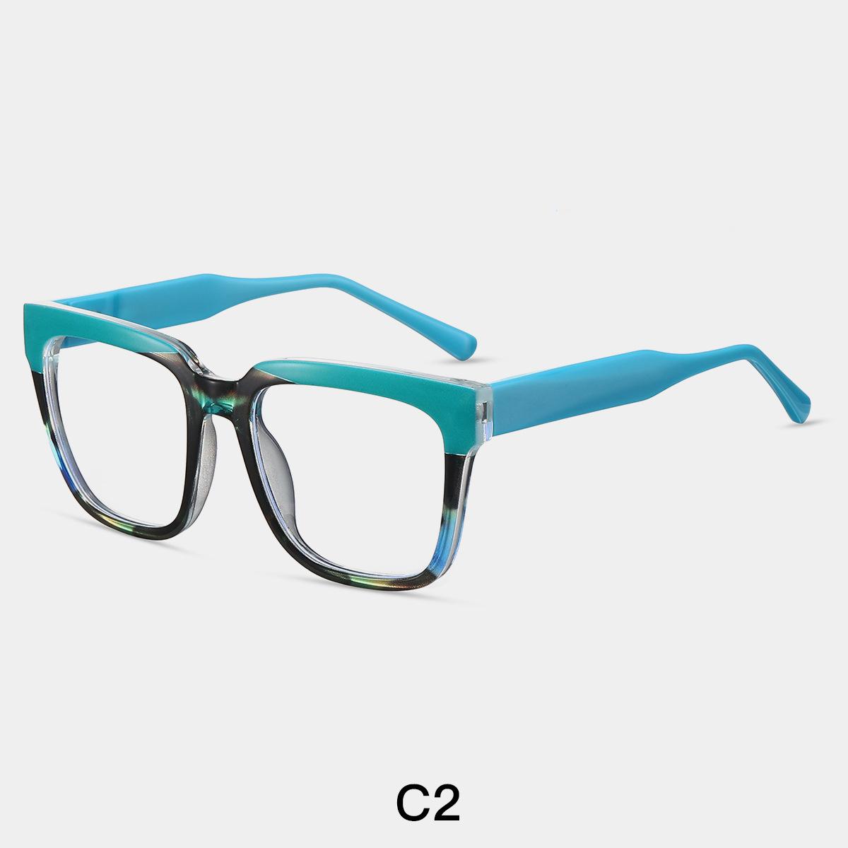 

Luxury Square Reading Glasses With Prescription Eyeglasses Women Men Anti blue Light Double Color Frame Protection Glasses +2 +5 0