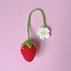Car Decoration Pendant Handmade Strawberry Crochet Car Mirror Hanging Charms Rearview Decorations for A Cute Charming Touch Car
