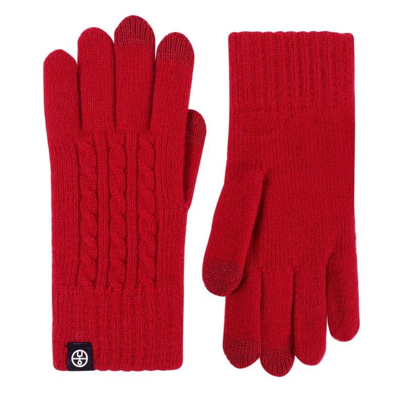 Winter gloves women's warm and comfortable knitted gloves women's outdoor riding gloves men's piled thickened gloves women