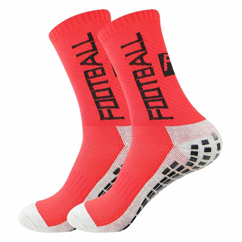 Men's Non-Slip Glue-Dot Football Socks - Thick Towel Cushion, Mid-Tube Training Sports Socks