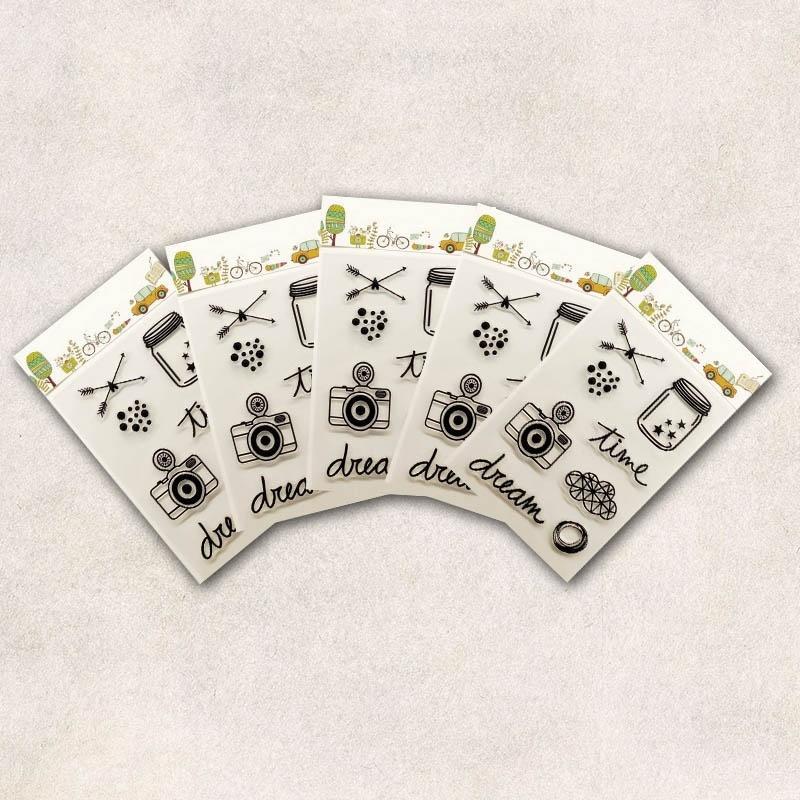 Scrapbook DIY photo cards account rubber stamp clear stamp transparent stamp time dream bottle