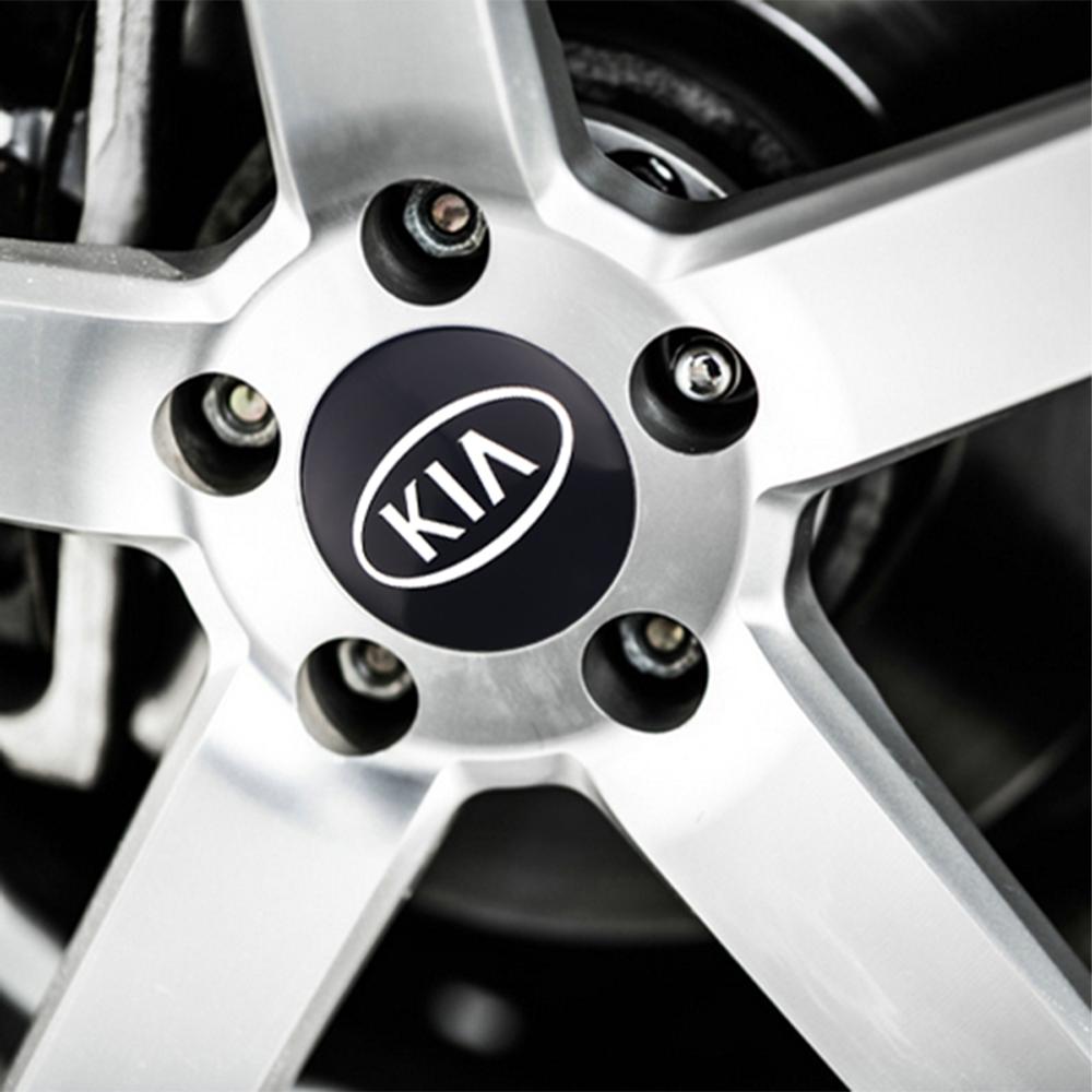 2026 Hot Car Sticker 4Pcs Car Aluminum Alloy Wheel Center Hub Cap Tire Rim Cover Decoration For KIA K5 Stinger RIO Sorento Pican