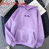 Womens Autumn Winter Hoodie With Print Pattern And Fleece Lining For Casual Wear